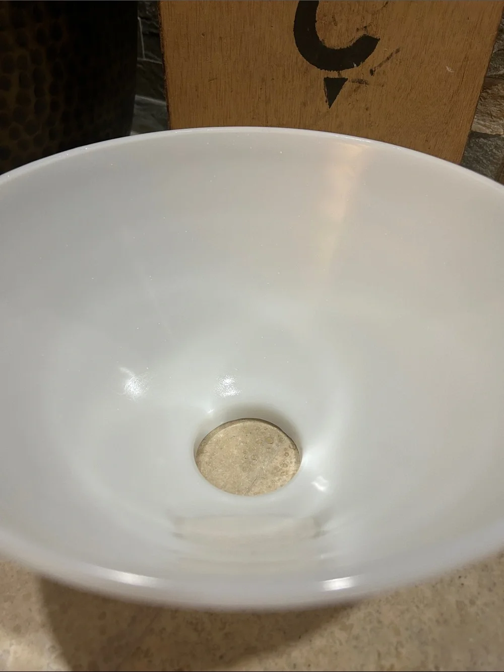 Vintage Large Milk Glass Diffuser Reflector Lamp Shade 10